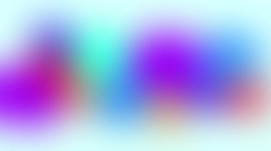 Soluk mavi arkaplanda mor, mavi ve pembe bulanıklıkların animasyonu. hareket, enerji ve renk, soyut dijital arayüz arkaplan kavramı dijital olarak oluşturulmuş video.