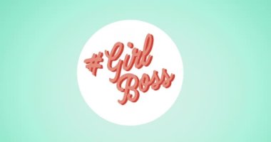 Kızların animasyonu patron mesajı, yıldırım yüzünden. Kız gücü, pozitif kadın gücü ve dijital olarak oluşturulan bağımsızlık kavramı.