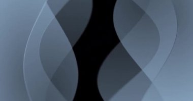 Animation of grey waving layers with copy space on black background. pattern, colour and movement concept digitally generated video.