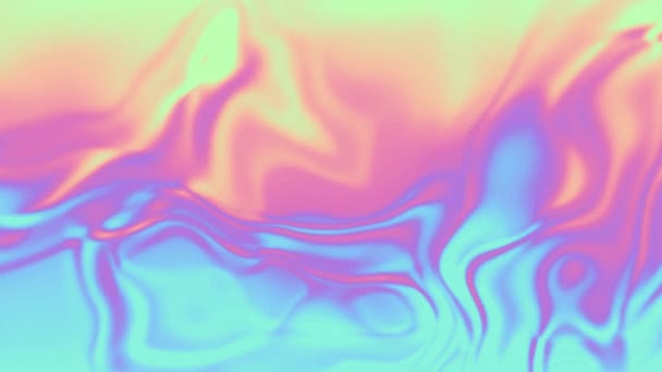 起伏のある青とオレンジの液体波のアニメーション 動きエネルギー色抽象的なデジタルインターフェースの背景概念デジタル的に生成されたビデオ — ストック動画