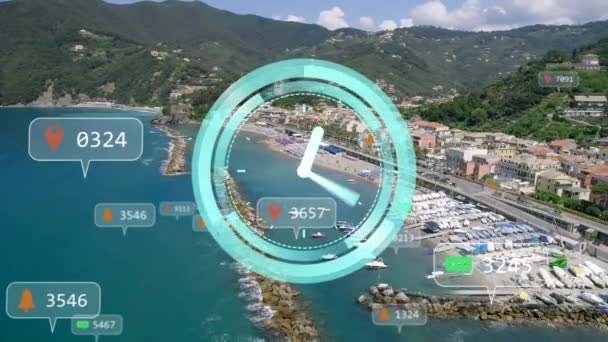 Neon Tic Tac Horloge Sur Les Icônes Des Médias Sociaux — Video