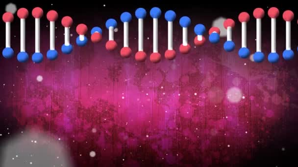 Animation Dna Strand Purple Background Video Game Entertainment Digitial Interface — Video