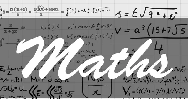 Obrázek Matematického Textu Nad Matematickými Rovnicemi Školní Vzdělávací Studijní Koncept — Stock fotografie