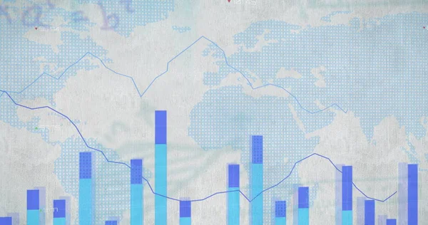 Imagen Diagramas Mapa Del Mundo Con Ecuaciones Matemáticas Fondo Educación —  Fotos de Stock