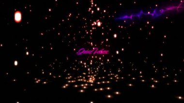 Hareketli ışıklar ve renkli bulutların üzerindeki güzel titreşimlerin animasyonu. Sosyal medya ve iletişim konsepti dijital olarak oluşturulmuş video.