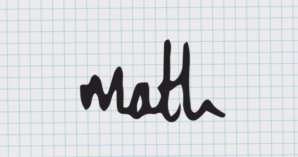 Animation Texte Mathématique Déplaçant Sur Fond Blanc Concept École Éducation — Video