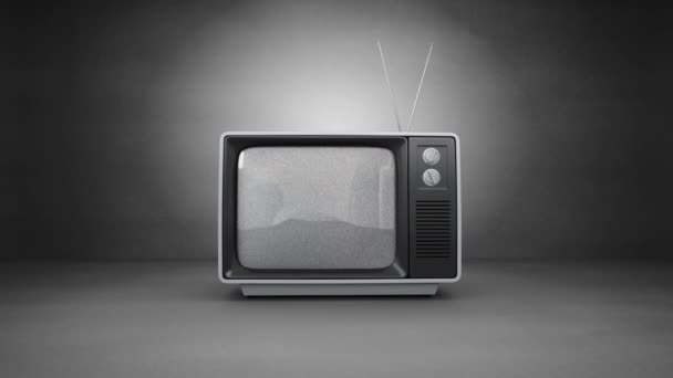 Digitale Animation Von Smirk Emojis Auf Dem Fernsehbildschirm Vor Grauem — Stockvideo