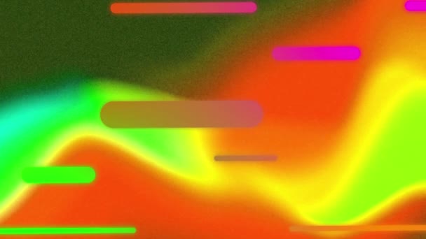 Animatie Van Levendige Kleur Neon Strepen Gloeiende Achtergrond Patroon Kleur — Stockvideo