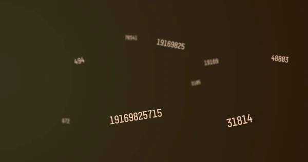Conjuntos Números Cambiando Ritmo Rápido Moviéndose Hacia Abajo Vasto Espacio — Foto de Stock