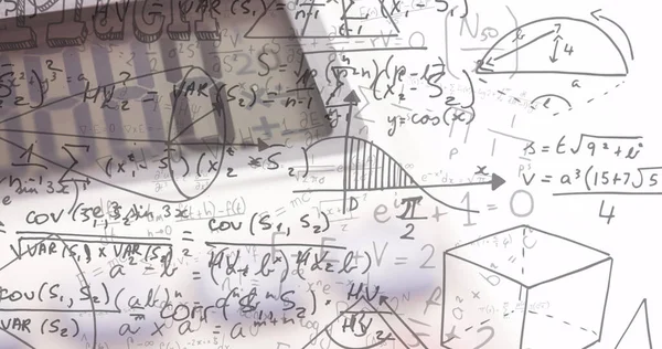 Imagen Ecuaciones Matemáticas Sobre Fondo Blanco Escuela Educación Estudio Concepto —  Fotos de Stock