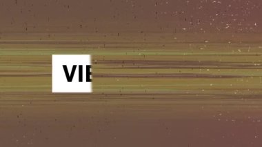 Hareketli çizgiler üzerinde siyah harflerle titreşimlerin animasyonu. Sosyal medya ve iletişim konsepti dijital olarak oluşturulmuş video.