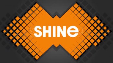 Turuncu geometrik şekiller üzerinde parlak metin animasyonu. Sosyal medya ve iletişim konsepti dijital olarak oluşturulmuş video.