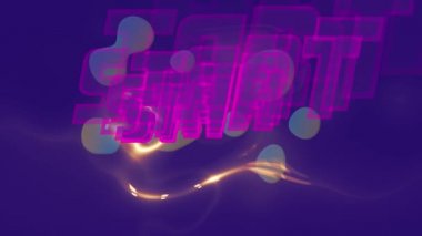 Gradyan sıvı şekillerin dijital animasyonu ve mavi arka planda ışık lekesi. Video oyunu arayüzü ve teknoloji kavramı