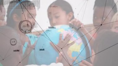 Farklı coğrafya öğrencilerinin ilkokulda bir küreyi kullanarak öğrenmesi ile ilgili bağlantılar. Okula ve eğitim konseptine dönüş