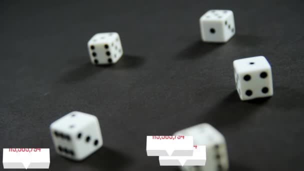 Animation Covid Numbers Dice Grey Background Global Covid Pandemic Concept — Stock Video