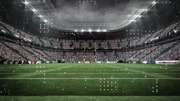 Animation White Spots Moving Sports Stadium Patriotism Celebration Concept Digitally — Stock Video