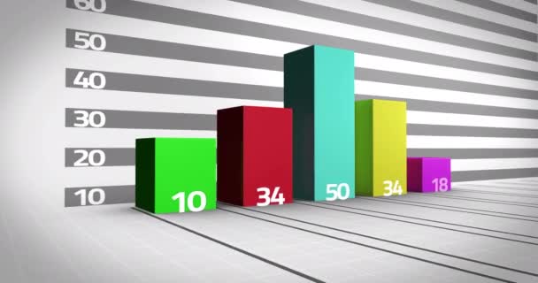 Statistik Finansal Veri Işleme Animasyonu Finans Veri Işleme Kavramı Dijital — Stok video