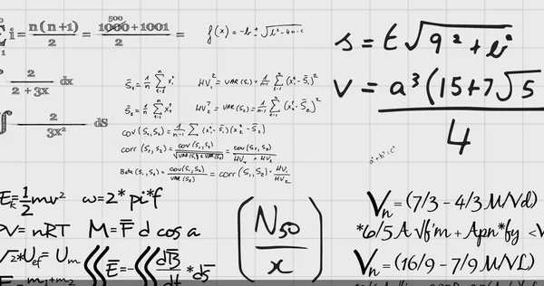 Εικόνα Μαθηματικών Κειμένων Πάνω Από Μαθηματικές Εξισώσεις Έννοια Σχολείο Εκπαίδευση — Φωτογραφία Αρχείου