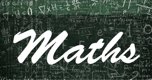 Зображення Математичного Тексту Над Математичними Рівняннями Школа Освіта Концепція Вивчення — стокове фото