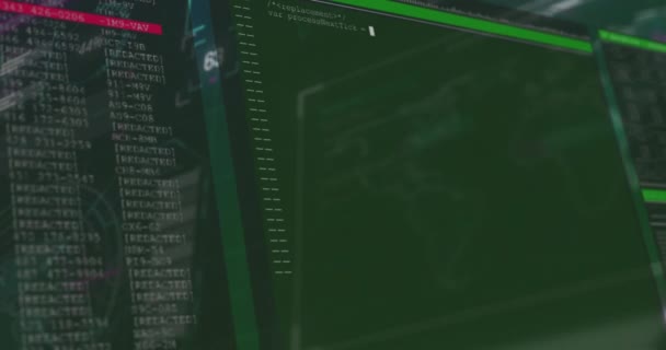 Animering Databehandling Gränssnittet Digitalt Gränssnitt Kommunikation Och Teknik Koncept Digitalt — Stockvideo