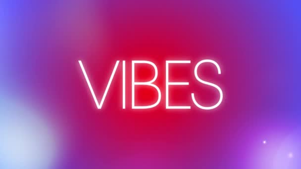 Animation Vibes Colorful Glowing Background Social Media Communication Concept Digitally — Stock Video