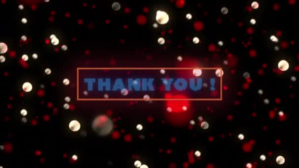 감사의 디지털 애니메이션 배경에 점들에 반대하는 현수막 비디오 인터페이스 — 비디오