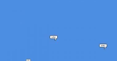 Mavi zemin üzerinde yüzen çoklu konuşma baloncukları üzerindeki lol metnin dijital animasyonu. ifade ve iletişim kavramı