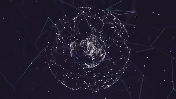 Анімація Мережі Язків Всьому Світу Комунікаційні Технології Обмін Даними Концепція — стокове відео