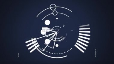 Siyah arkaplandaki veri yükleme halkasının animasyonu. iletişim teknolojisi, veri paylaşımı ve dijital arayüz konsepti dijital olarak oluşturulmuş video.