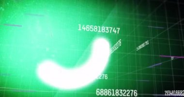 Veri işleme üzerinden veri yükleme halkasının animasyonu. iletişim teknolojisi, veri paylaşımı ve dijital arayüz konsepti dijital olarak oluşturulmuş video.