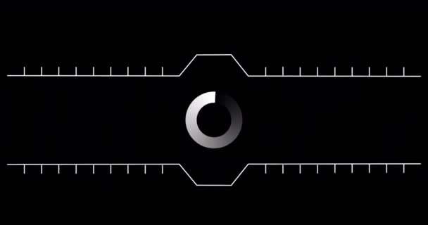 Animation Data Loading Ring Black Background Communication Technology Data Sharing — Stock Video