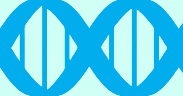 Анімація Піктограми Потоку Dna Рухається Білому Тлі Концепція Грипу Хвороби — стокове відео