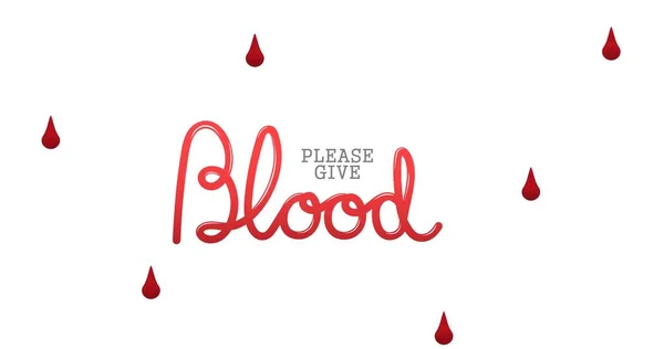 Composition Donate Blood Text White Background Positive Awareness Campaign Concept — Stock Photo, Image