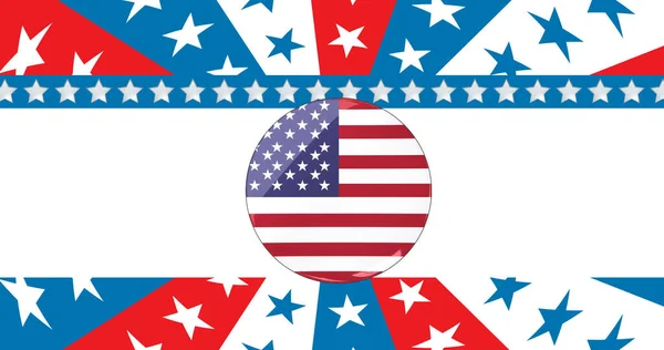 Imagen Bandera Americana Sobre Estrellas Rayas Fondo Patriotismo Concepto Celebración —  Fotos de Stock