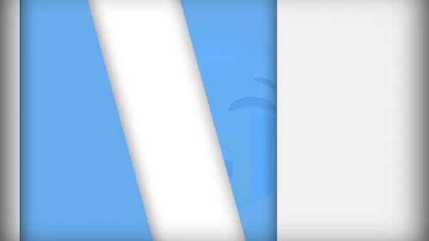 Digitální Animace Abstraktních Modrých Tvarů Nad Plačící Tváří Emoji Žlutém — Stock video