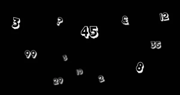 学校のコンセプトアイコンのデジタル画像は 黒の背景に複数の変更番号やアルファベットに対して移動します 学校や教育の概念 — ストック写真