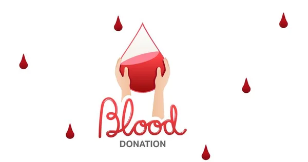 Composition Donate Blood Text White Background Positive Awareness Campaign Concept — Stock Photo, Image