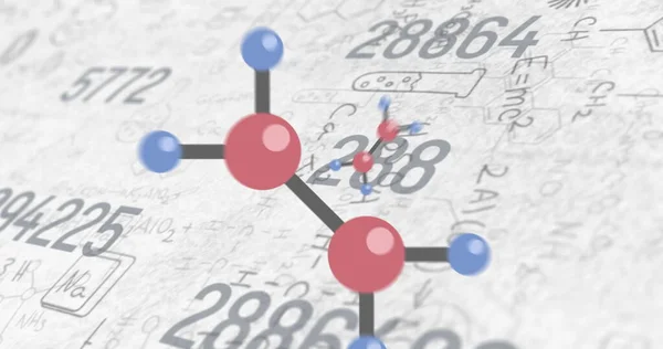 Digitales Bild Chemischer Strukturen Die Sich Gegen Chemische Formeln Auf — Stockfoto