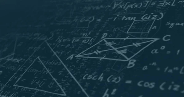 Imagen Digital Iconos Conceptuales Ciencia Contra Ecuaciones Matemáticas Sobre Fondo —  Fotos de Stock