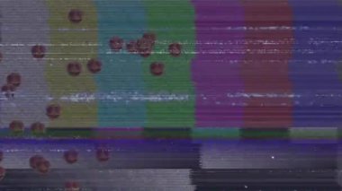 Birden fazla kalp gözünün dijital animasyonu televizyon statik etkisine karşı yüzen emojilerle karşılaşıyor. ifade ve iletişim kavramı