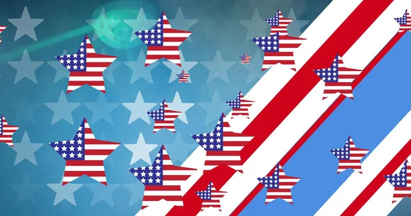 Afbeelding Van Amerikaanse Vlag Sterren Rode Witte Blauwe Sterren Strepen — Stockfoto