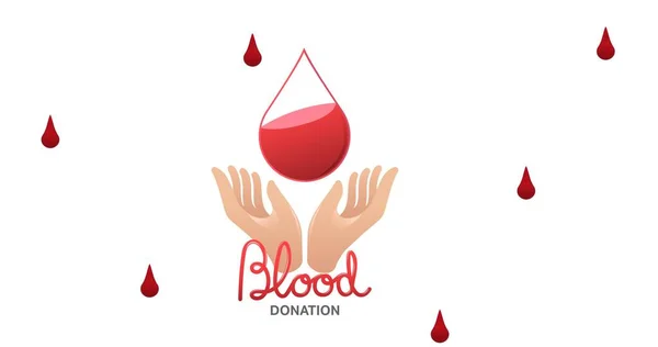 Composição Doar Texto Sangue Sobre Fundo Branco Conceito Campanha Sensibilização — Fotografia de Stock