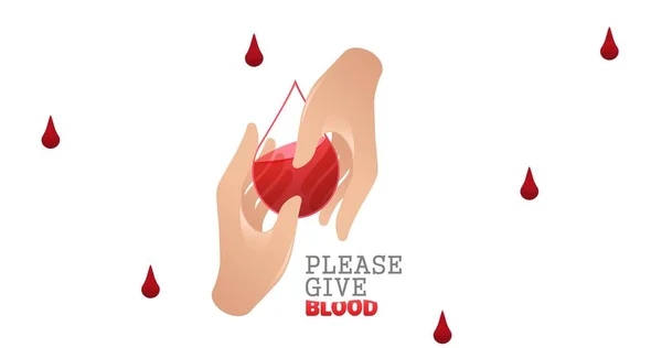 Composition Donate Blood Text White Background Positive Awareness Campaign Concept — Stock Photo, Image