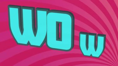 Pembe radyal arka planda mavinin dijital animasyonu. Video oyunu arayüzü ve teknoloji kavramı