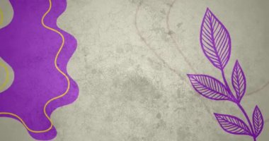 Grunge Grey 'in arka planına karşı yüzde 20 indirimli metin afişi ve çiçek tasarımının dijital animasyonu. satış indirimi ve perakende iş konsepti