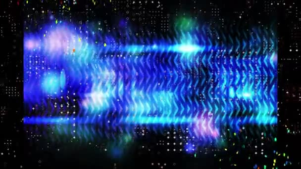 Confetti Care Încadrează Peste Pete Albastre Lumină Puncte Model Design — Videoclip de stoc