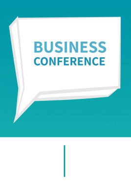 Yeşil arkaplan üzerinde konuşma baloncuğu içerisindeki iş hizmetleri metninin bileşimi. İş hizmetleri tanıtım iletişimi konsepti dijital olarak oluşturulmuş görüntü.