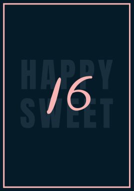 Siyah arkaplan üzerinde doğum günü mesajları kompozisyonu. doğum günü tebrik kartı konsepti dijital olarak oluşturulmuş görüntü.