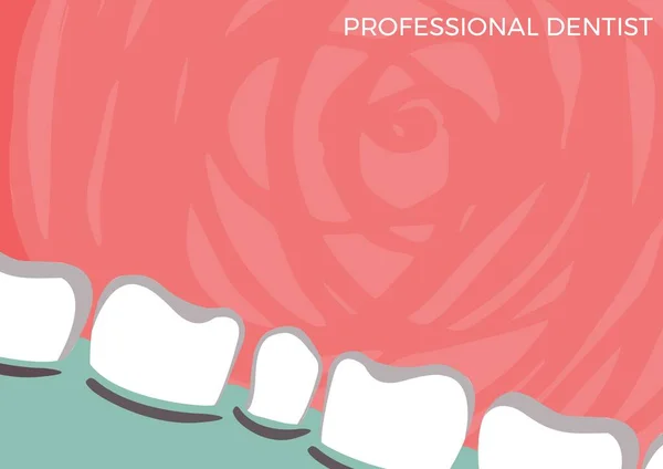 Samenstelling Van Tandheelkundige Gezondheid Tekst Tanden Pictogram Blauwe Achtergrond Promotie — Stockfoto