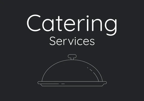 Zusammensetzung Des Catering Service Textes Auf Schwarzem Hintergrund Catering Business — Stockfoto